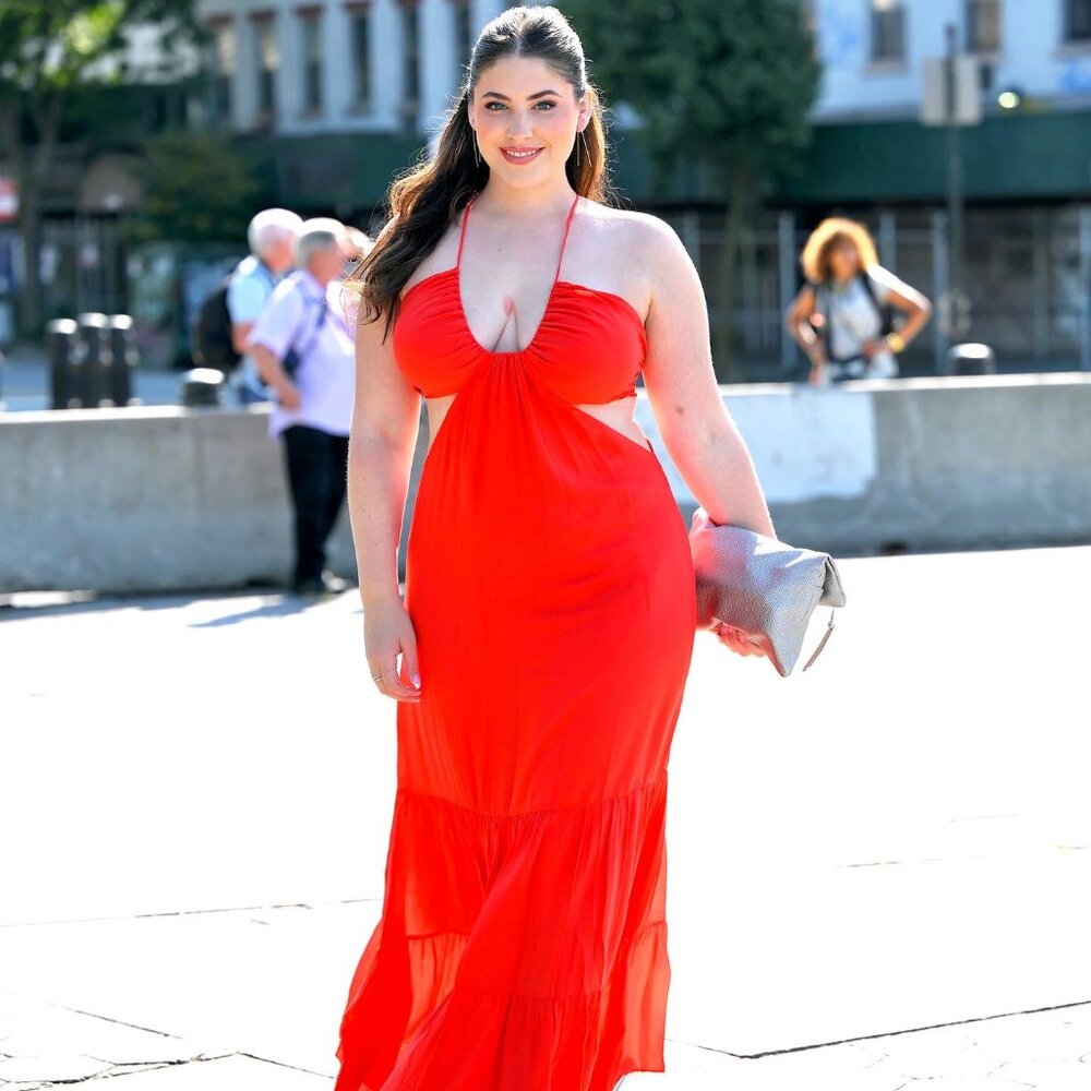 Red Chiffon Dress
